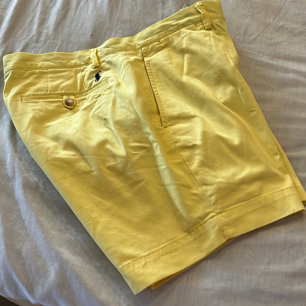 Polo yellow cotton shorts